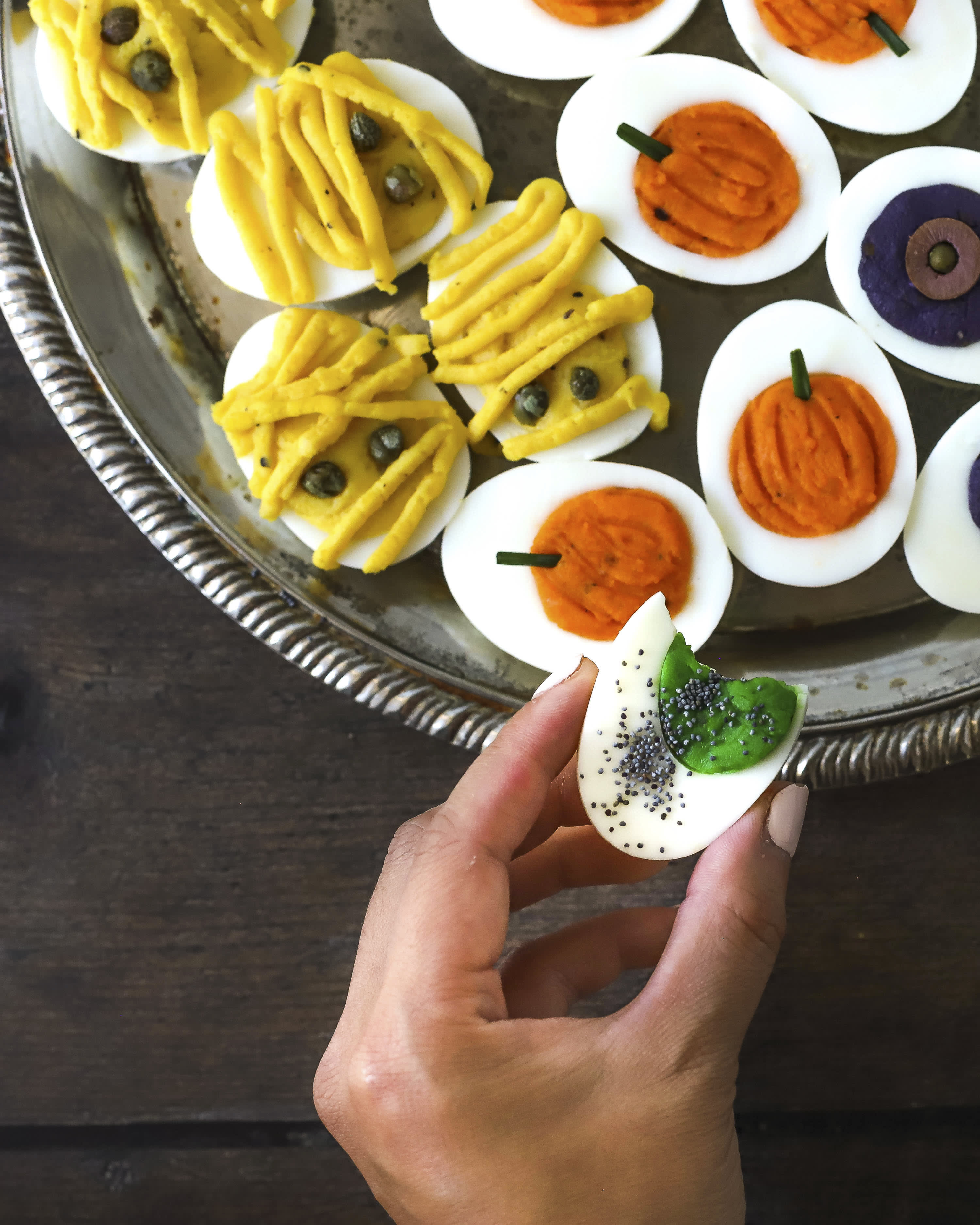 decorated deviled eggs for halloween